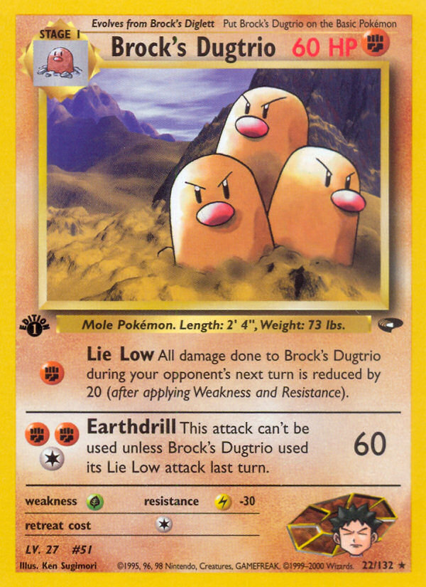 Brock's Dugtrio (22/132) [Gym Challenge 1st Edition] | Tabernacle Games