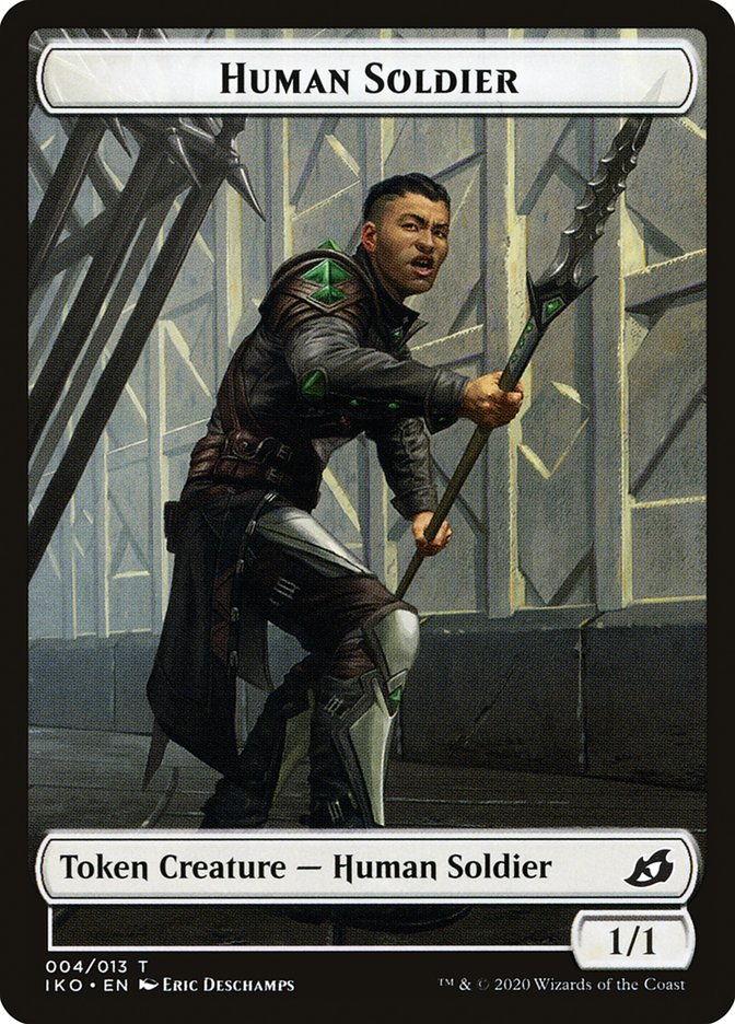 Human Soldier (004/013) [Ikoria: Lair of Behemoths Tokens] | Tabernacle Games