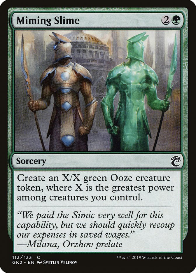 Miming Slime [Ravnica Allegiance Guild Kit] | Tabernacle Games