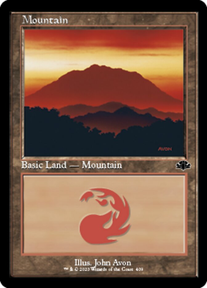 Mountain (409) (Retro) [Dominaria Remastered] | Tabernacle Games