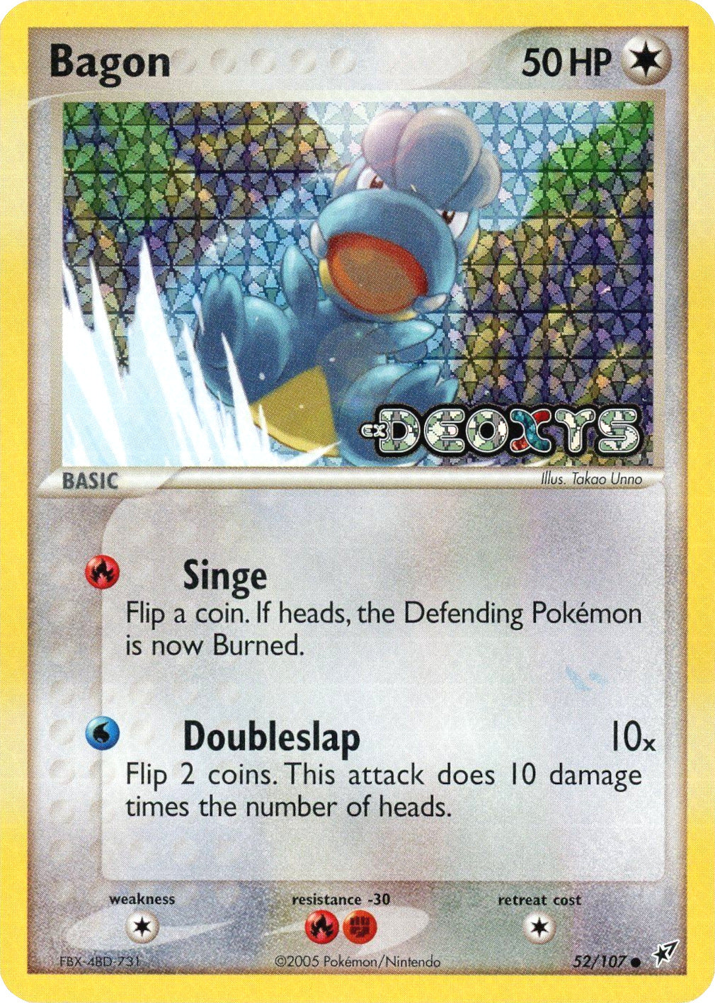 Bagon (52/107) (Stamped) [EX: Deoxys] | Tabernacle Games