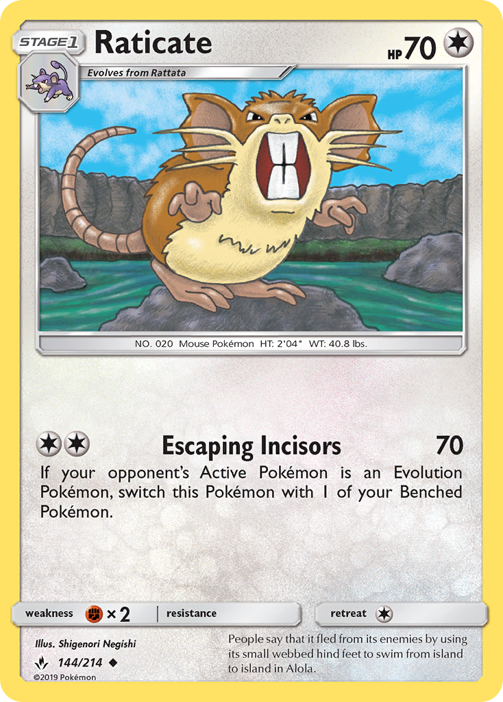 Raticate (144/214) [Sun & Moon: Unbroken Bonds] | Tabernacle Games