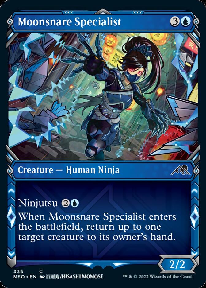 Moonsnare Specialist (Showcase Ninja) [Kamigawa: Neon Dynasty] | Tabernacle Games