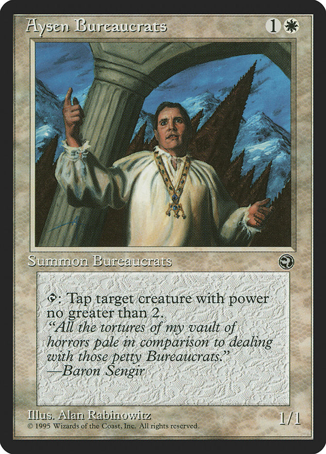 Aysen Bureaucrats (Baron Sengir Flavor Text) [Homelands] | Tabernacle Games