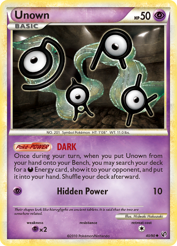 Unown (40/90) [HeartGold & SoulSilver: Undaunted] | Tabernacle Games