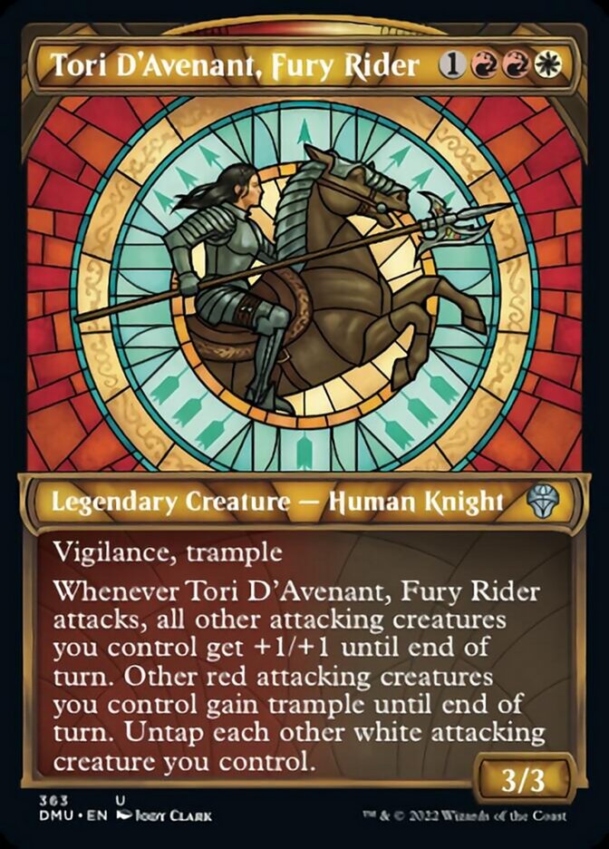 Tori D'Avenant, Fury Rider (Showcase Textured) [Dominaria United] | Tabernacle Games