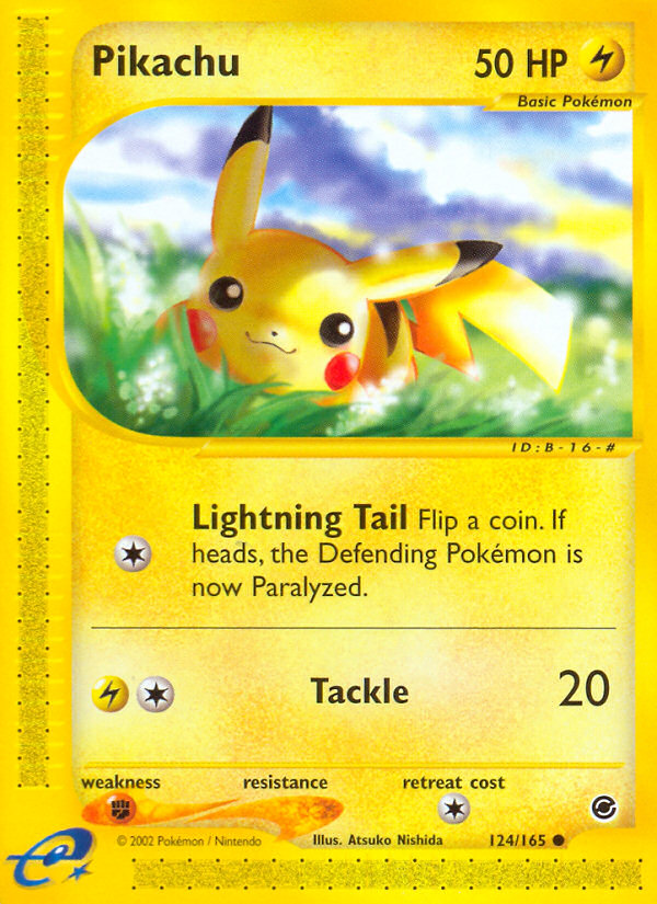 Pikachu (124/165) [Expedition: Base Set] | Tabernacle Games