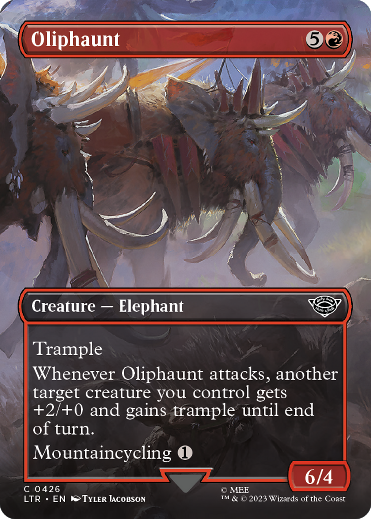 Oliphaunt (Borderless Alternate Art) [The Lord of the Rings: Tales of Middle-Earth] | Tabernacle Games