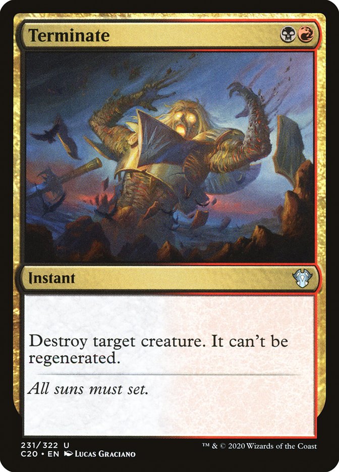 Terminate [Commander 2020] | Tabernacle Games