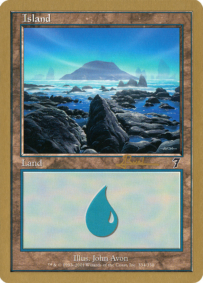 Island (ar334) (Antoine Ruel) [World Championship Decks 2001] | Tabernacle Games
