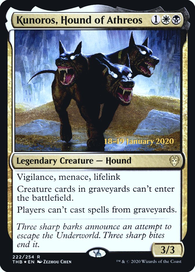 Kunoros, Hound of Athreos [Theros Beyond Death Prerelease Promos] | Tabernacle Games