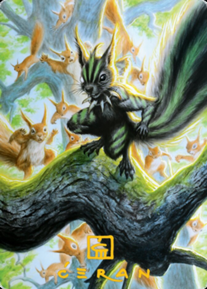 Chatterfang, Squirrel General Art Card (67) (Gold-Stamped Signature) [Modern Horizons 2 Art Series] | Tabernacle Games