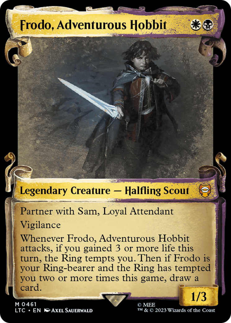 Frodo, Adventurous Hobbit [The Lord of the Rings: Tales of Middle-Earth Commander Showcase Scrolls] | Tabernacle Games