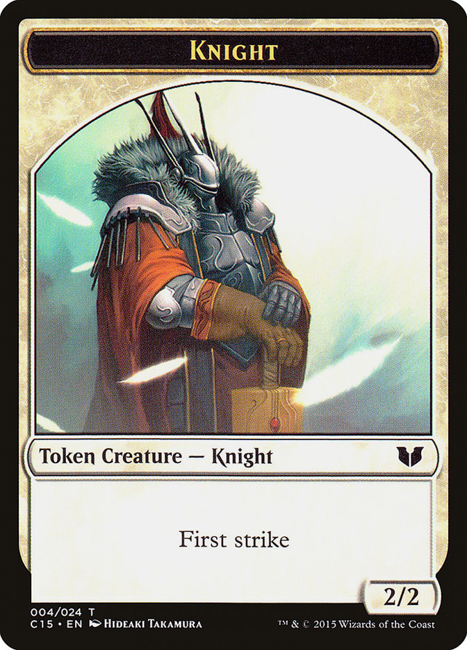 Knight (004) // Elemental Shaman Double-Sided Token [Commander 2015 Tokens] | Tabernacle Games