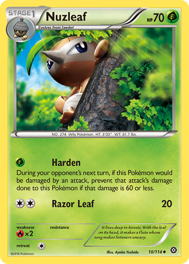 Nuzleaf (10/114) [XY: Steam Siege] | Tabernacle Games