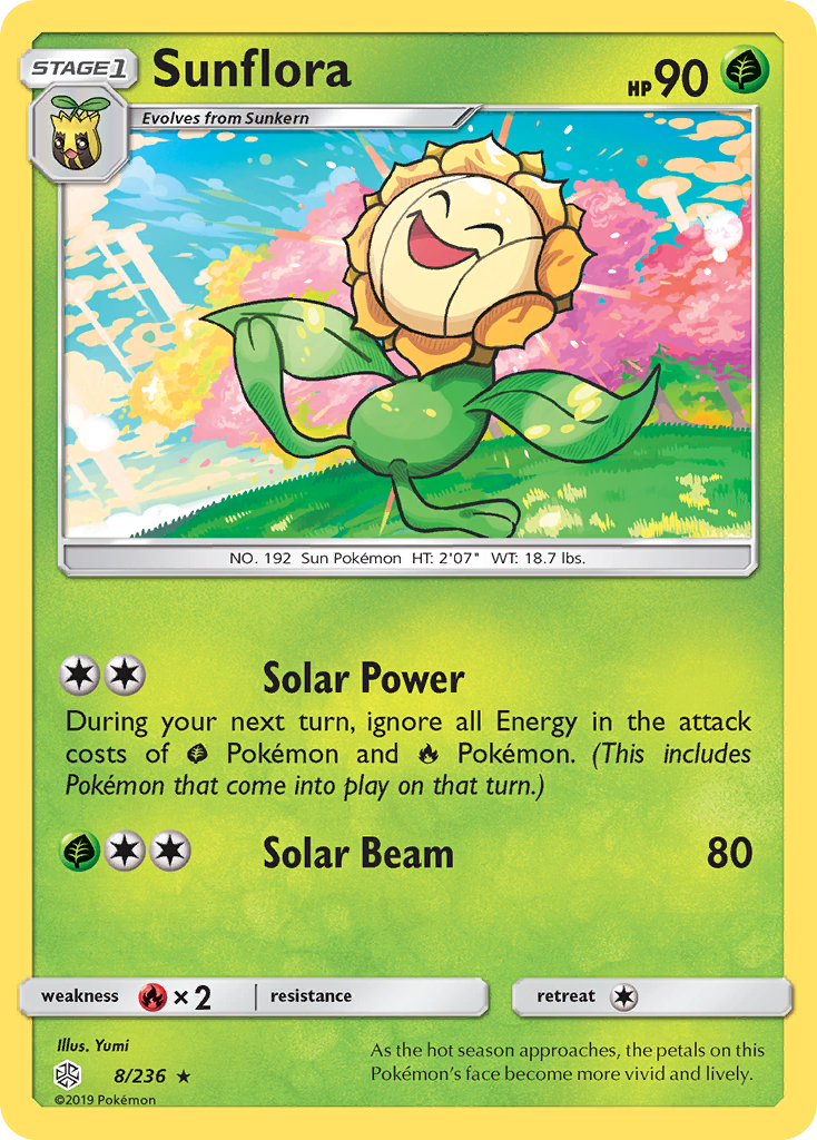 Sunflora (8/236) [Sun & Moon: Cosmic Eclipse] | Tabernacle Games