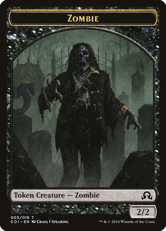 Zombie Token [Shadows over Innistrad Tokens] | Tabernacle Games