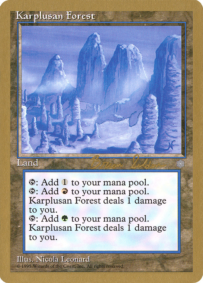 Karplusan Forest (Brian Selden) [World Championship Decks 1998] | Tabernacle Games