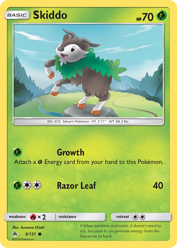 Skiddo (9/131) [Sun & Moon: Forbidden Light] | Tabernacle Games