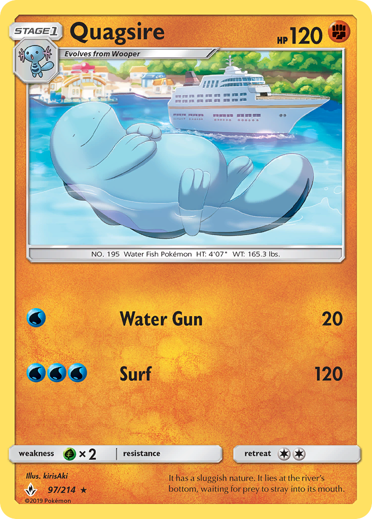 Quagsire (97/214) [Sun & Moon: Unbroken Bonds] | Tabernacle Games