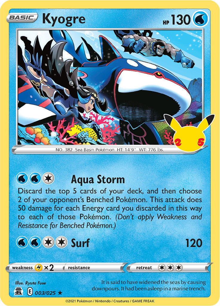 Kyogre (003/025) [Celebrations: 25th Anniversary] | Tabernacle Games
