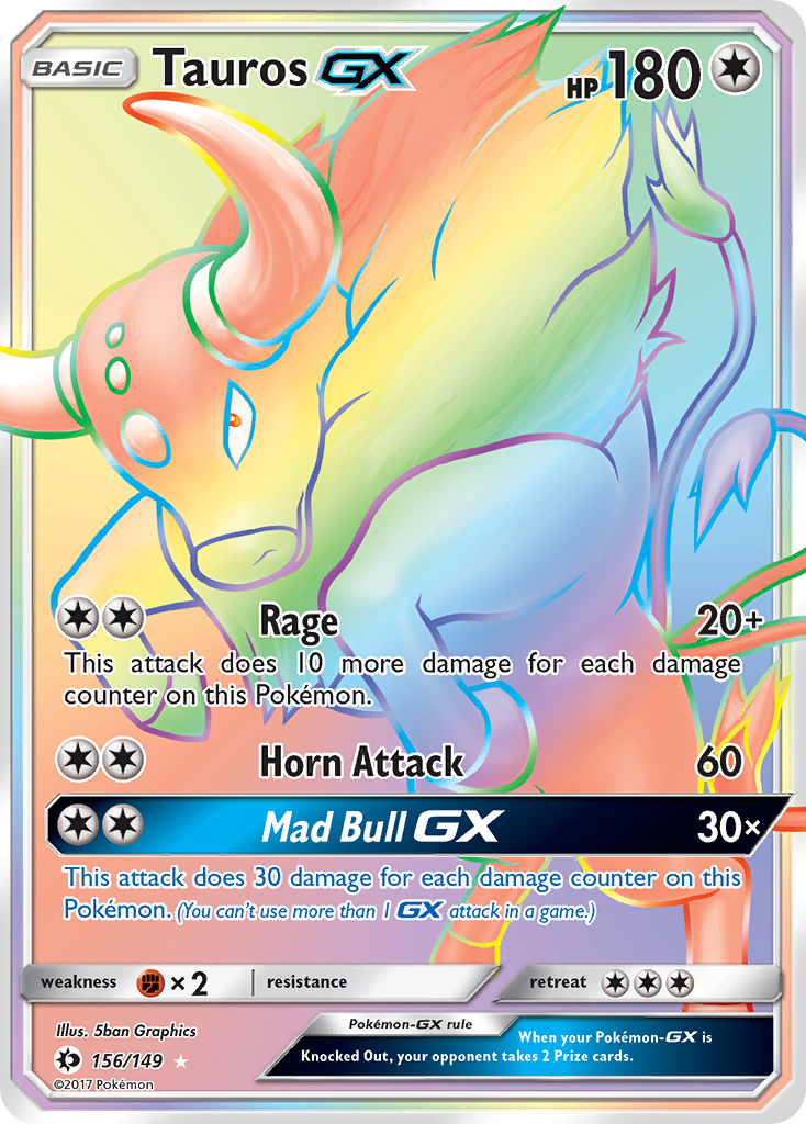 Tauros GX (156/149) [Sun & Moon: Base Set] | Tabernacle Games