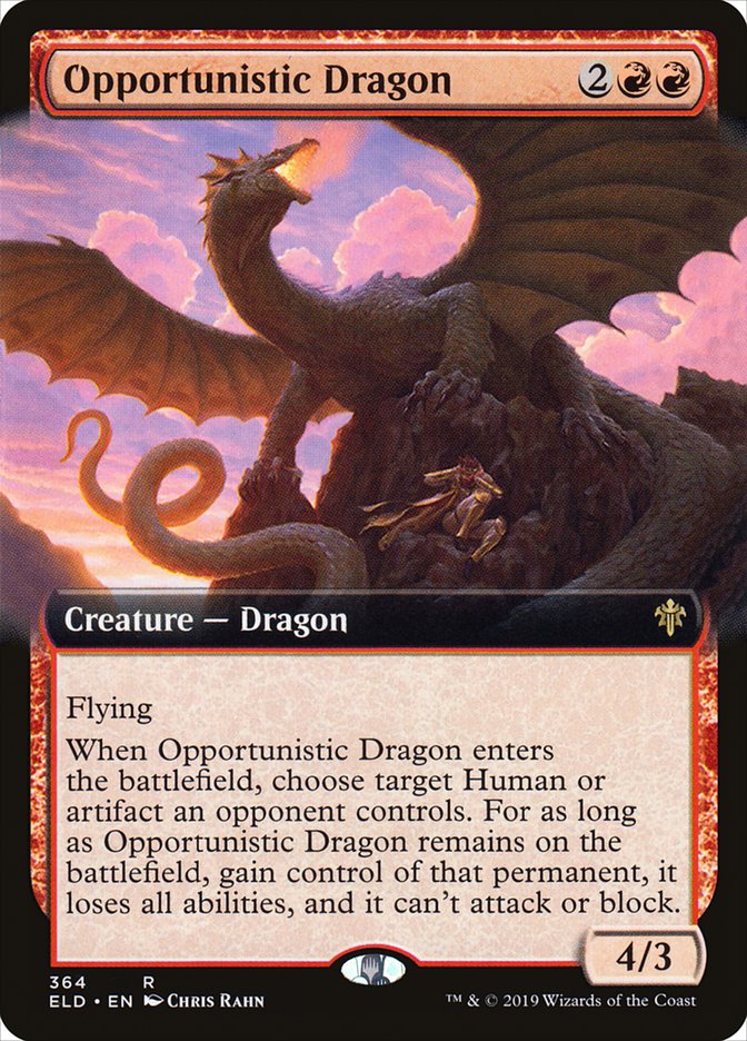 Opportunistic Dragon (Extended Art) [Throne of Eldraine] | Tabernacle Games