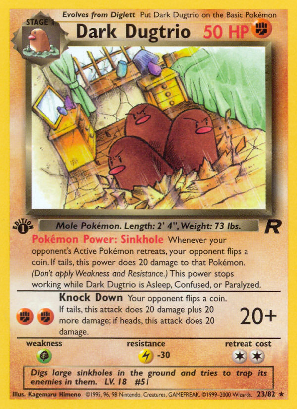 Dark Dugtrio (23/82) [Team Rocket 1st Edition] | Tabernacle Games