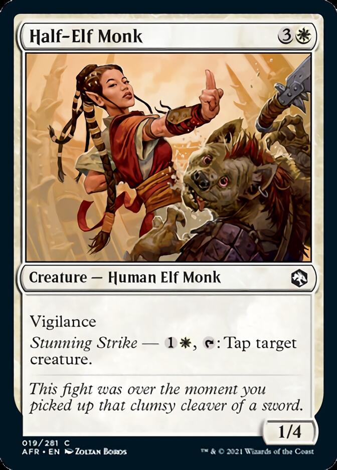 Half-Elf Monk [Dungeons & Dragons: Adventures in the Forgotten Realms] | Tabernacle Games