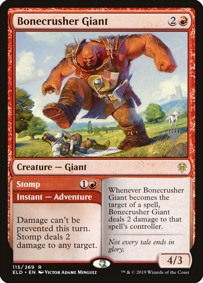 Bonecrusher Giant // Stomp (Promo Pack) [Throne of Eldraine Promos] | Tabernacle Games