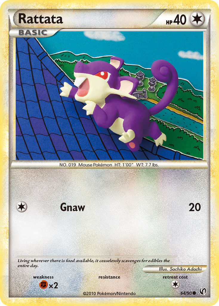 Rattata (64/90) [HeartGold & SoulSilver: Undaunted] | Tabernacle Games