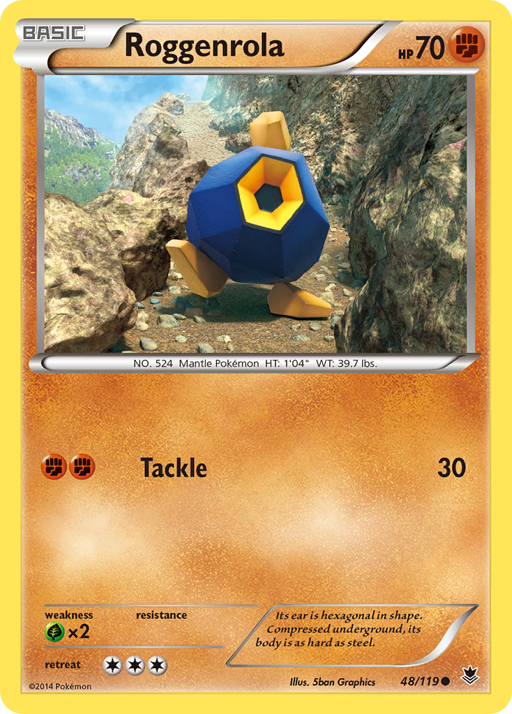 Roggenrola (48/119) [XY: Phantom Forces] | Tabernacle Games