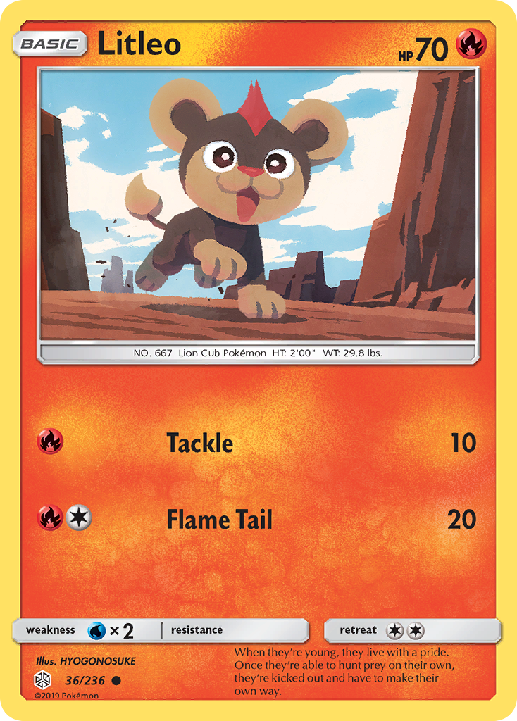 Litleo (36/236) [Sun & Moon: Cosmic Eclipse] | Tabernacle Games