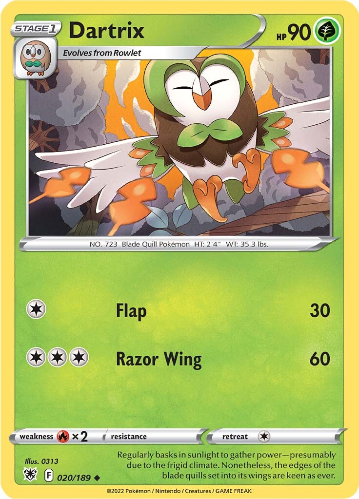 Dartrix (020/189) [Sword & Shield: Astral Radiance] | Tabernacle Games