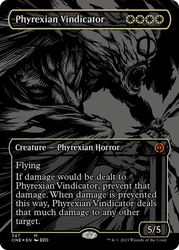 Phyrexian Vindicator (Oil Slick Raised Foil) [Phyrexia: All Will Be One] | Tabernacle Games