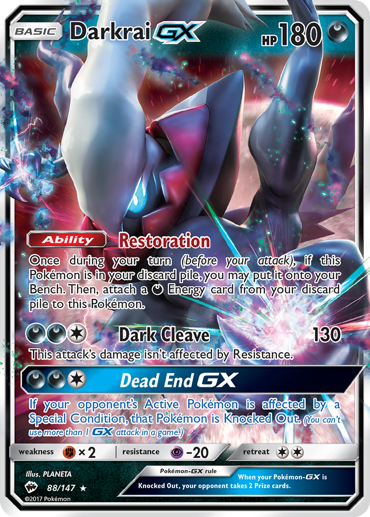 Darkrai GX (88/147) [Sun & Moon: Burning Shadows] | Tabernacle Games