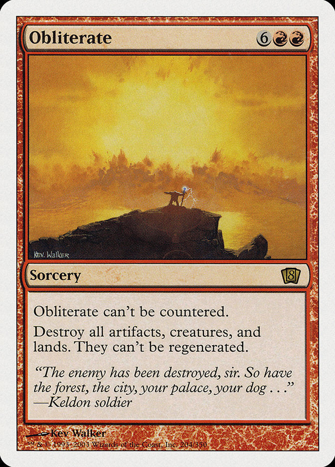 Obliterate (Oversized) [Eighth Edition] | Tabernacle Games