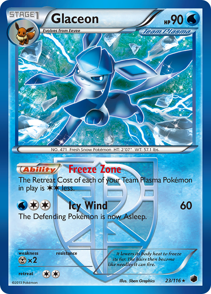 Glaceon (23/116) [Black & White: Plasma Freeze] | Tabernacle Games