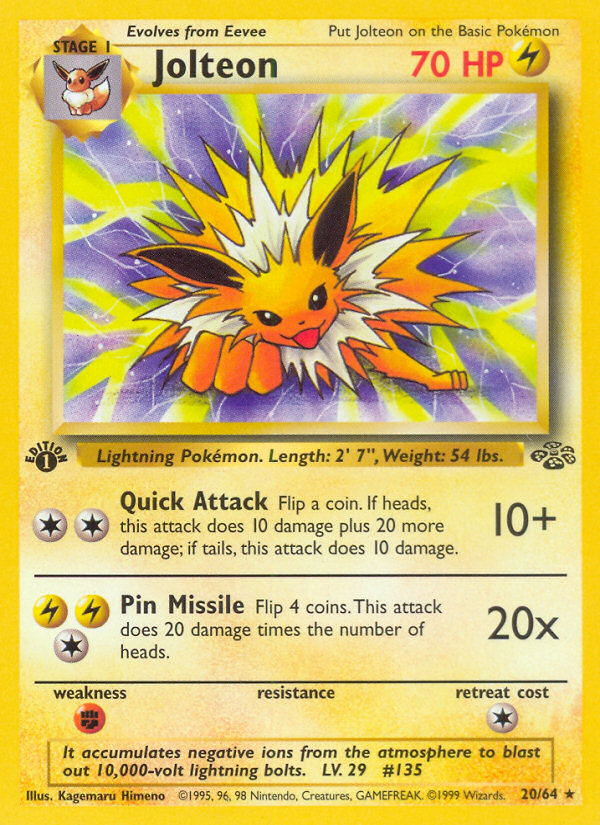 Jolteon (20/64) [Jungle 1st Edition] | Tabernacle Games