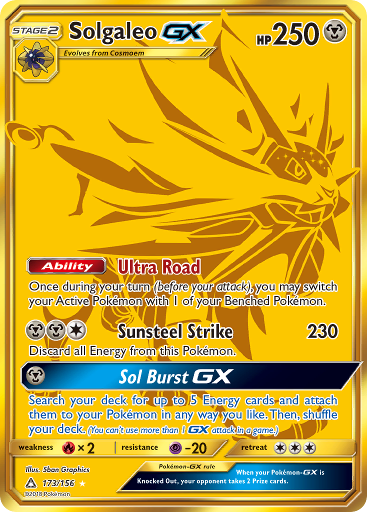 Solgaleo GX (173/156) [Sun & Moon: Ultra Prism] | Tabernacle Games