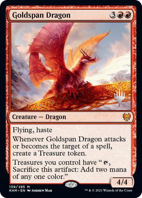 Goldspan Dragon [Kaldheim Promo Pack] | Tabernacle Games