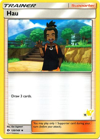 Hau (120/149) (Pikachu Stamp #13) [Battle Academy 2020] | Tabernacle Games