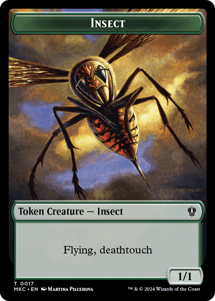 Clue // Insect (0017) Double-Sided Token [Murders at Karlov Manor Commander Tokens] | Tabernacle Games