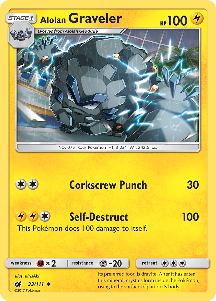 Alolan Graveler (33/111) [Sun & Moon: Crimson Invasion] | Tabernacle Games