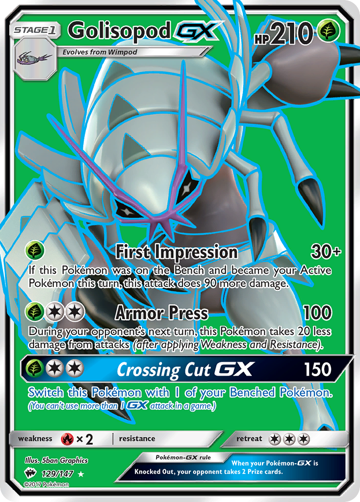 Golisopod GX (129/147) [Sun & Moon: Burning Shadows] | Tabernacle Games