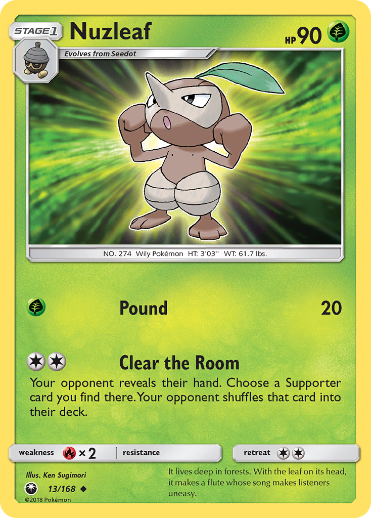 Nuzleaf (13/168) [Sun & Moon: Celestial Storm] | Tabernacle Games