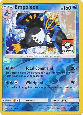 Empoleon (34/156) (League Promo) [Sun & Moon: Ultra Prism] | Tabernacle Games