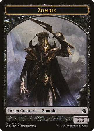 Zombie Token [Dragons of Tarkir Tokens] | Tabernacle Games