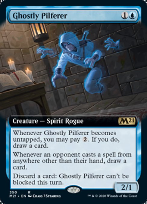 Ghostly Pilferer (Extended Art) [Core Set 2021] | Tabernacle Games