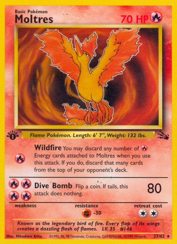 Moltres (27/62) [Fossil 1st Edition] | Tabernacle Games